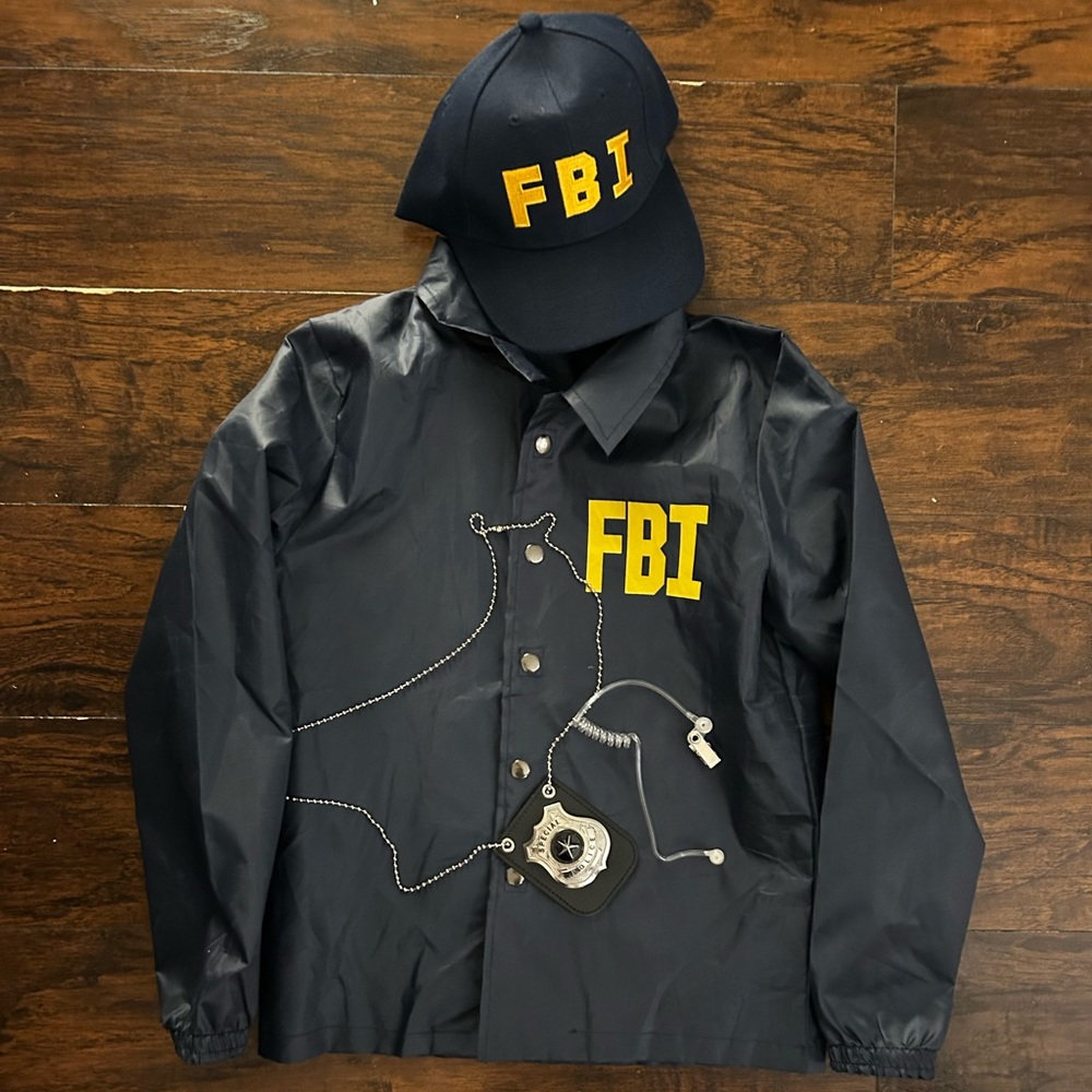 FBI Jacket and Cap Costume Set